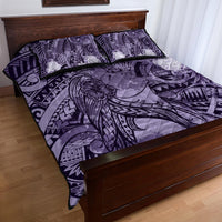 Pacific Beauty Girl Quilt Bed Set Violet Polyneisan Tribal Vintage Motif LT9 - Polynesian Pride