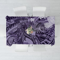 Pacific Beauty Girl Tablecloth Violet Polyneisan Tribal Vintage Motif LT9 Violet - Polynesian Pride