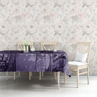 Pacific Beauty Girl Tablecloth Violet Polyneisan Tribal Vintage Motif LT9 - Polynesian Pride