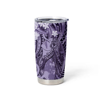 Pacific Beauty Girl Tumbler Cup Violet Polyneisan Tribal Vintage Motif