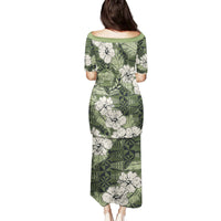 Tongan Kupesi Ngatu Hibiscus Vintage Motif Family Matching Puletasi and Hawaiian Shirt