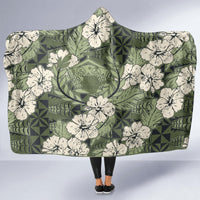 Tongan Kupesi Ngatu Hibiscus Vintage Motif Hooded Blanket LT9 - Polynesian Pride