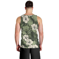 Tongan Kupesi Ngatu Hibiscus Vintage Motif Men Tank Top LT9 - Polynesian Pride
