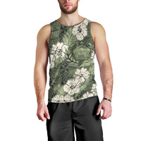 Tongan Kupesi Ngatu Hibiscus Vintage Motif Men Tank Top LT9 - Polynesian Pride