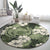 Tongan Kupesi Ngatu Hibiscus Vintage Motif Round Carpet