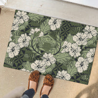 Tongan Kupesi Ngatu Hibiscus Vintage Motif Rubber Doormat LT9 - Polynesian Pride