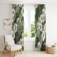 Tongan Kupesi Ngatu Hibiscus Vintage Motif Window Curtain LT9 - Polynesian Pride