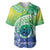 Malpampa Vanuatu Baseball Jersey Hibiscus Sand Drawing with Pacific Pattern