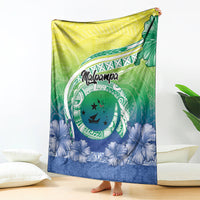 Malpampa Vanuatu Blanket Hibiscus Sand Drawing with Pacific Pattern LT9 - Polynesian Pride