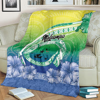 Malpampa Vanuatu Blanket Hibiscus Sand Drawing with Pacific Pattern LT9 - Polynesian Pride
