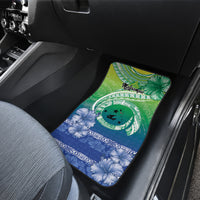 Malpampa Vanuatu Car Mats Hibiscus Sand Drawing with Pacific Pattern LT9 - Polynesian Pride