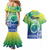 Malpampa Vanuatu Couples Matching Mermaid Dress and Hawaiian Shirt Hibiscus Sand Drawing with Pacific Pattern