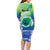 Malpampa Vanuatu Family Matching Long Sleeve Bodycon Dress and Hawaiian Shirt Hibiscus Sand Drawing with Pacific Pattern