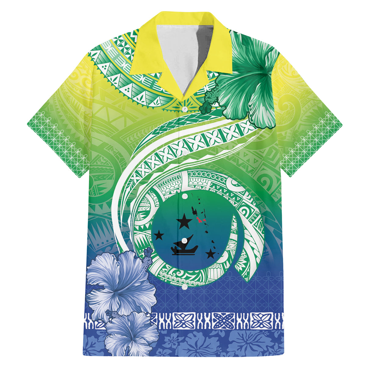 Malpampa Vanuatu Family Matching Mermaid Dress and Hawaiian Shirt Hibiscus Sand Drawing with Pacific Pattern