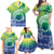 Malpampa Vanuatu Family Matching Off Shoulder Maxi Dress and Hawaiian Shirt Hibiscus Sand Drawing with Pacific Pattern