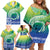 Malpampa Vanuatu Family Matching Off Shoulder Short Dress and Hawaiian Shirt Hibiscus Sand Drawing with Pacific Pattern