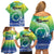 Malpampa Vanuatu Family Matching Off Shoulder Short Dress and Hawaiian Shirt Hibiscus Sand Drawing with Pacific Pattern