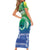 Malpampa Vanuatu Family Matching Short Sleeve Bodycon Dress and Hawaiian Shirt Hibiscus Sand Drawing with Pacific Pattern