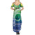 Malpampa Vanuatu Family Matching Summer Maxi Dress and Hawaiian Shirt Hibiscus Sand Drawing with Pacific Pattern