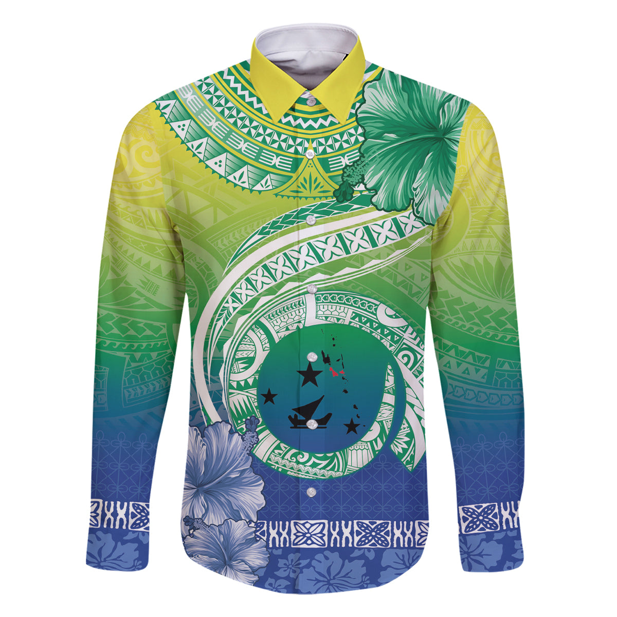 Malpampa Vanuatu Family Matching Tank Maxi Dress and Hawaiian Shirt Hibiscus Sand Drawing with Pacific Pattern