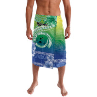 Malpampa Vanuatu Lavalava Hibiscus Sand Drawing with Pacific Pattern LT9 Green Art - Polynesian Pride