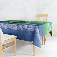 Malpampa Vanuatu Tablecloth Hibiscus Sand Drawing with Pacific Pattern LT9 - Polynesian Pride