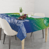 Malpampa Vanuatu Tablecloth Hibiscus Sand Drawing with Pacific Pattern LT9 - Polynesian Pride