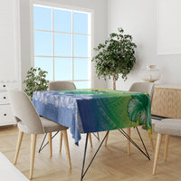 Malpampa Vanuatu Tablecloth Hibiscus Sand Drawing with Pacific Pattern LT9 - Polynesian Pride