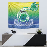 Malpampa Vanuatu Tapestry Hibiscus Sand Drawing with Pacific Pattern LT9 - Polynesian Pride