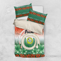 Penama Vanuatu Bedding Set Hibiscus Sand Drawing with Pacific Pattern