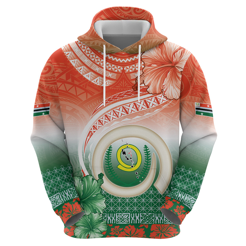 Penama Vanuatu Hoodie Hibiscus Sand Drawing with Pacific Pattern