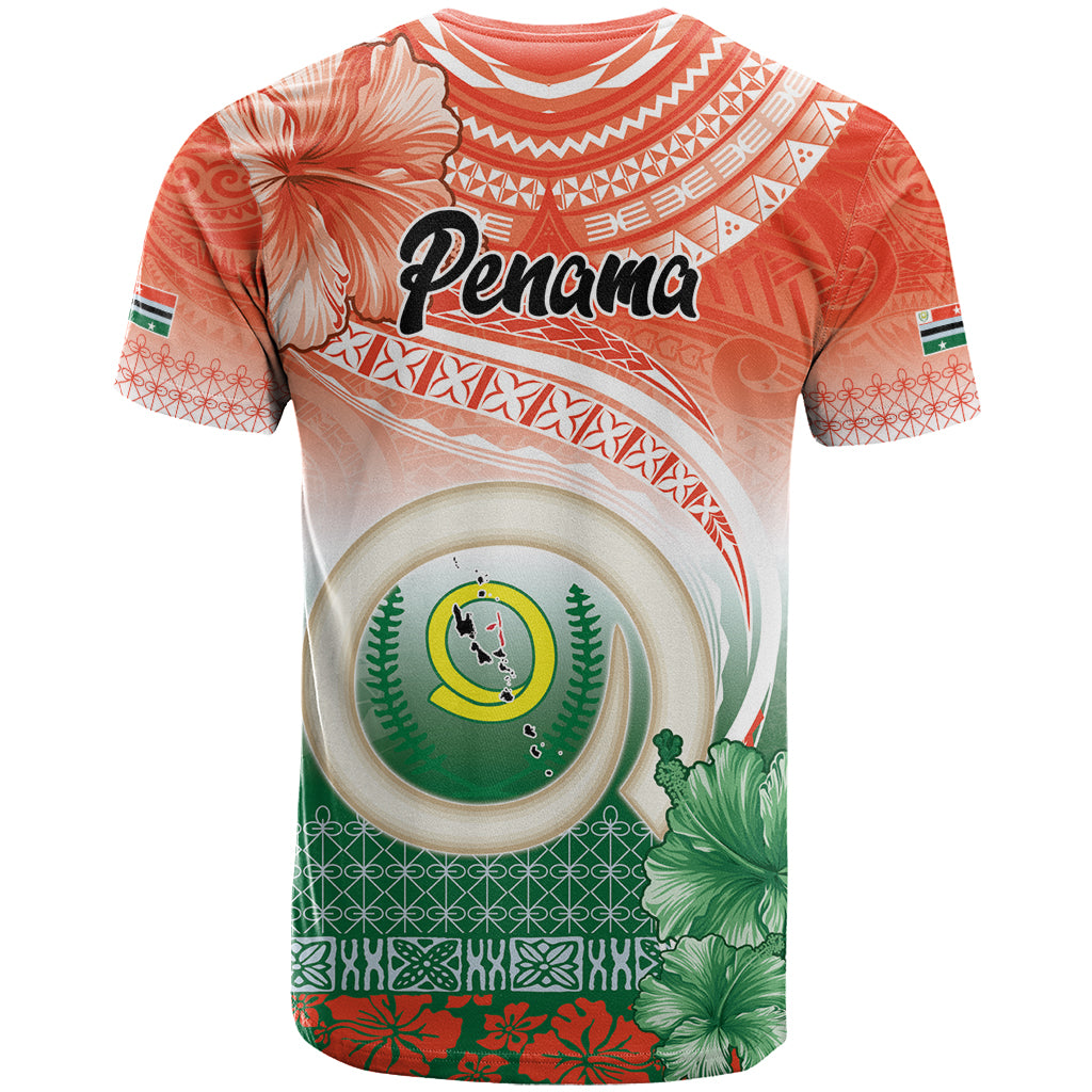 Penama Vanuatu T Shirt Hibiscus Sand Drawing with Pacific Pattern