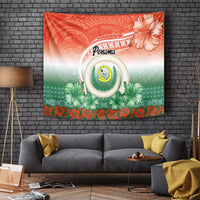 Penama Vanuatu Tapestry Hibiscus Sand Drawing with Pacific Pattern LT9 - Polynesian Pride