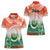 Penama Vanuatu Women Polo Shirt Hibiscus Sand Drawing with Pacific Pattern