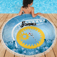 Sanma Vanuatu Beach Blanket Hibiscus Sand Drawing with Pacific Pattern LT9 - Polynesian Pride