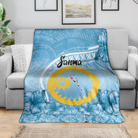 Sanma Vanuatu Blanket Hibiscus Sand Drawing with Pacific Pattern LT9 - Polynesian Pride
