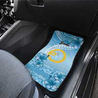 Sanma Vanuatu Car Mats Hibiscus Sand Drawing with Pacific Pattern LT9 - Polynesian Pride
