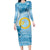 Sanma Vanuatu Family Matching Long Sleeve Bodycon Dress and Hawaiian Shirt Hibiscus Sand Drawing with Pacific Pattern