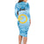 Sanma Vanuatu Family Matching Long Sleeve Bodycon Dress and Hawaiian Shirt Hibiscus Sand Drawing with Pacific Pattern