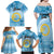 Sanma Vanuatu Family Matching Off Shoulder Maxi Dress and Hawaiian Shirt Hibiscus Sand Drawing with Pacific Pattern