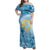 Sanma Vanuatu Family Matching Off Shoulder Maxi Dress and Hawaiian Shirt Hibiscus Sand Drawing with Pacific Pattern