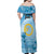 Sanma Vanuatu Family Matching Off Shoulder Maxi Dress and Hawaiian Shirt Hibiscus Sand Drawing with Pacific Pattern