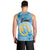 Sanma Vanuatu Men Tank Top Hibiscus Sand Drawing with Pacific Pattern