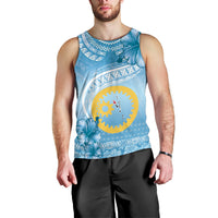 Sanma Vanuatu Men Tank Top Hibiscus Sand Drawing with Pacific Pattern LT9 - Polynesian Pride