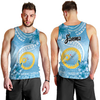 Sanma Vanuatu Men Tank Top Hibiscus Sand Drawing with Pacific Pattern LT9 - Polynesian Pride