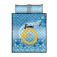 Sanma Vanuatu Quilt Bed Set Hibiscus Sand Drawing with Pacific Pattern LT9 - Polynesian Pride