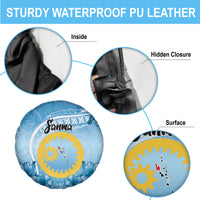 Sanma Vanuatu Spare Tire Cover Hibiscus Sand Drawing with Pacific Pattern LT9 - Polynesian Pride