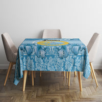 Sanma Vanuatu Tablecloth Hibiscus Sand Drawing with Pacific Pattern LT9 - Polynesian Pride