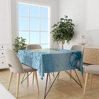 Sanma Vanuatu Tablecloth Hibiscus Sand Drawing with Pacific Pattern LT9 - Polynesian Pride