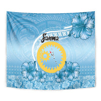 Sanma Vanuatu Tapestry Hibiscus Sand Drawing with Pacific Pattern LT9 - Polynesian Pride